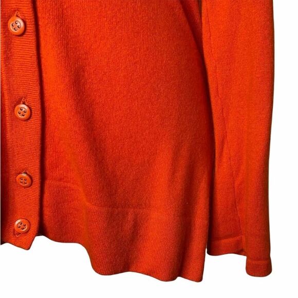 Design History Pure Cashmere Button Front Long‎ Cardigan In Orange Size S - Picture 6 of 12